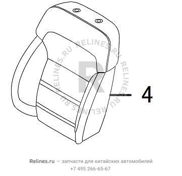 Backrest foam & cover assy,driver side