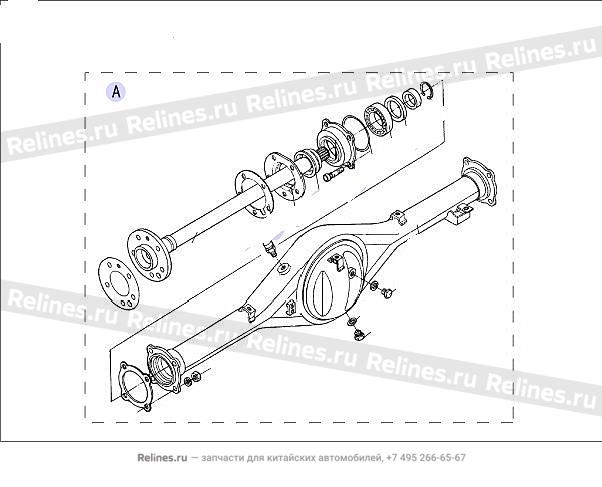 RR axle assy - 2400***63D