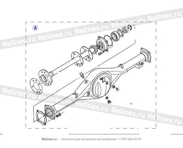 RR axle assy - 2400***60DJ