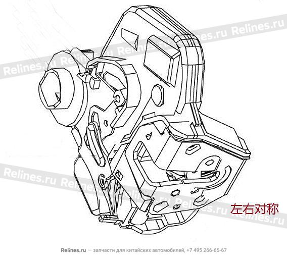 Lock assy RR door RH