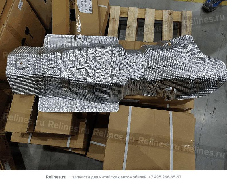 Plate-catalytic converter shield