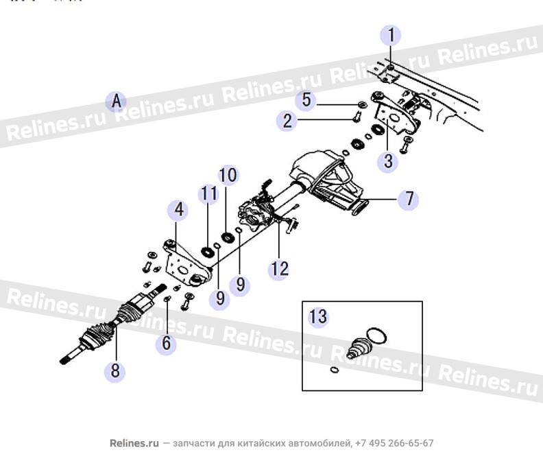 FR drive axle assy - 23000***52-B1