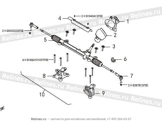 Рейка рулевая в сборе - 34011***Y00A