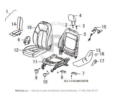 Manual 6-WAY backrest w/air bag - 69011***3MXA