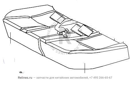 Cushion assy-rr seat LH