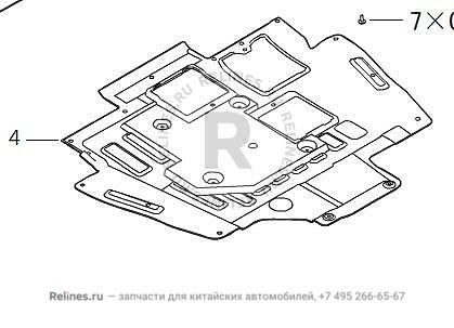 Guard board assy,engine,LWR