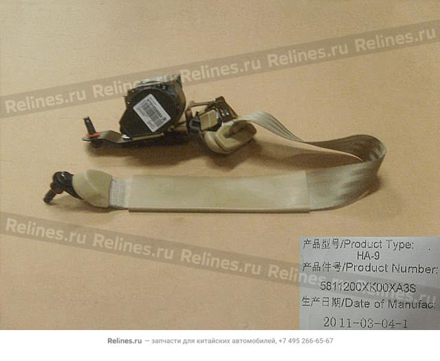 FR seat belt assy RH - 581120***0XA3S