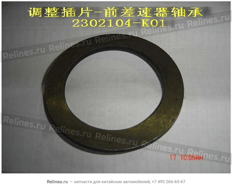 Adjusting plug blade, front differential bearing - 2302***K01