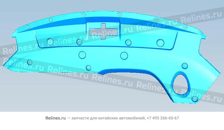 Облицовка переднего бампера верхняя - 601***400