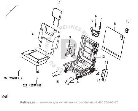 RR seat assy,LH