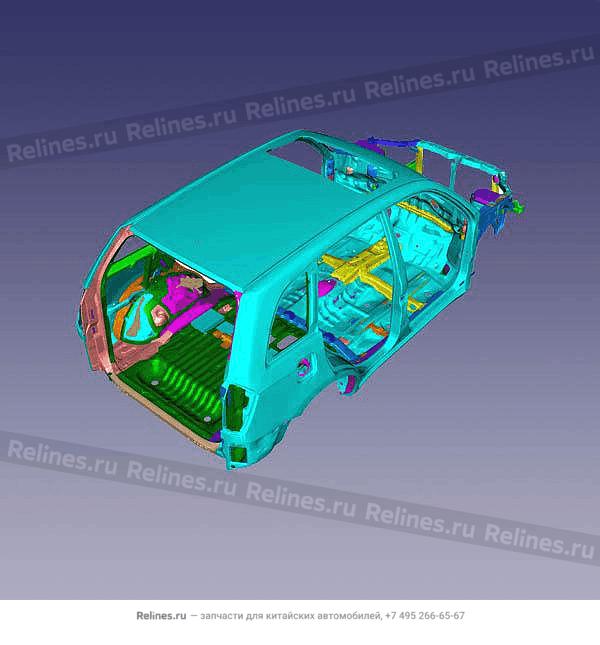 Vehicle body frame - T11-50***0BH-DY