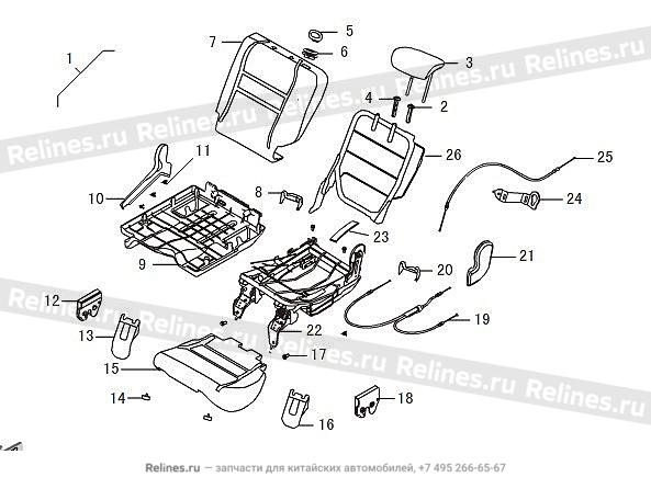 RR single seat assy - 705030***16B86