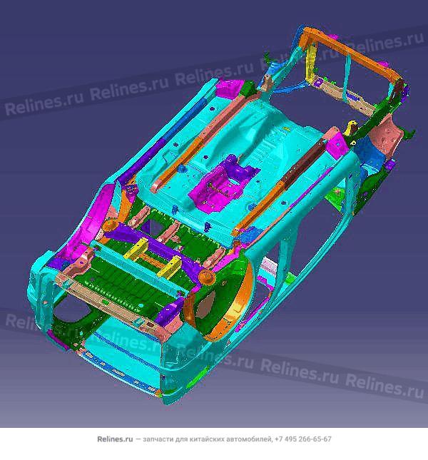 Vehicle body frame - T11-50***0HC-DY