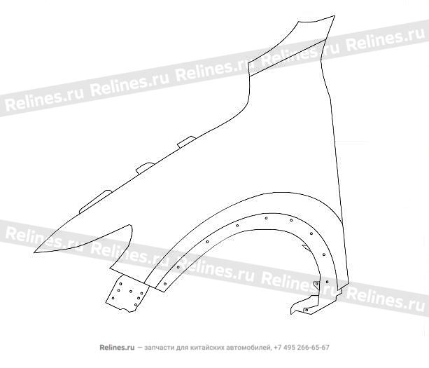 Крыло переднее левое