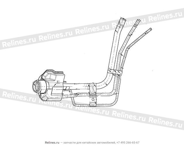 Fuel fill pipe assy