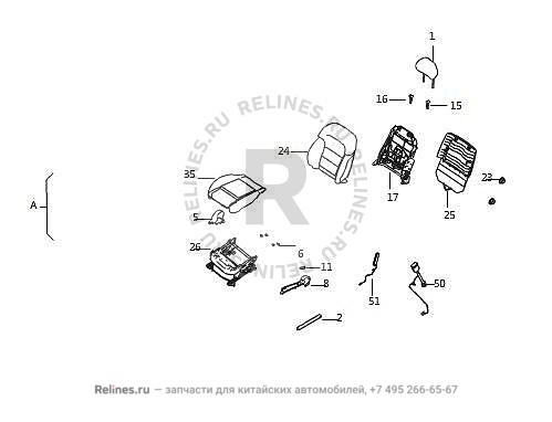 Assist driver seat assy - 690020***08BE3