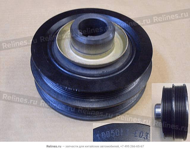 Shock absorption pully assy-crank shaft - 1005***E03