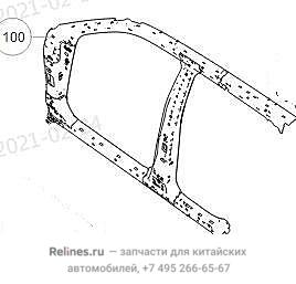 Усилитель панели кузова левый - 54011***V08A