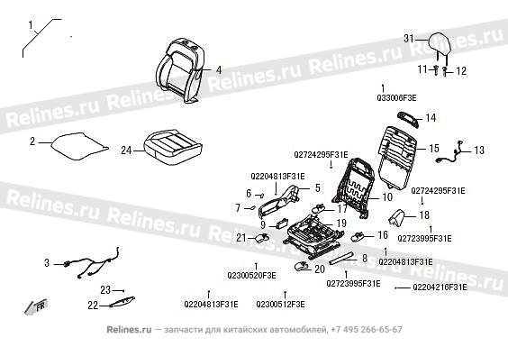 Assist driver seat assy - 690040***08B86