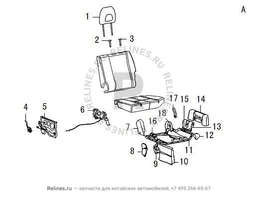 RR seat assy LH - 700071***8-003M