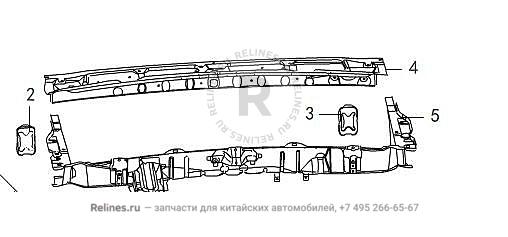 Секция верхняя передней панели - 53001***80XA