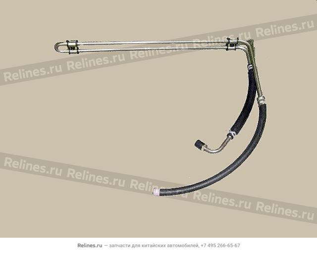 Шланг гидроусилителя (ГУР) отводящий c масляным радиатором (F1, короткий шланг) - 34061***00-sh
