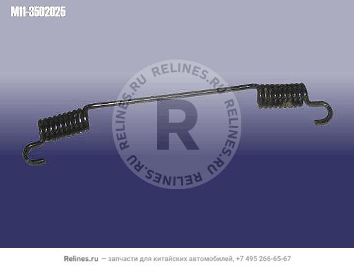 Пружина колодок ручного тормоза верхняя - M11-***025