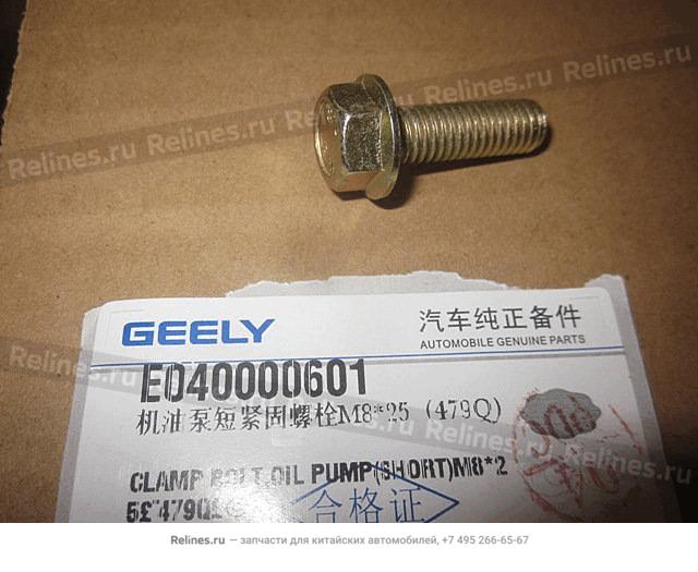 Clamp bolt,oil pump