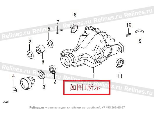 RR reducer & diff assy