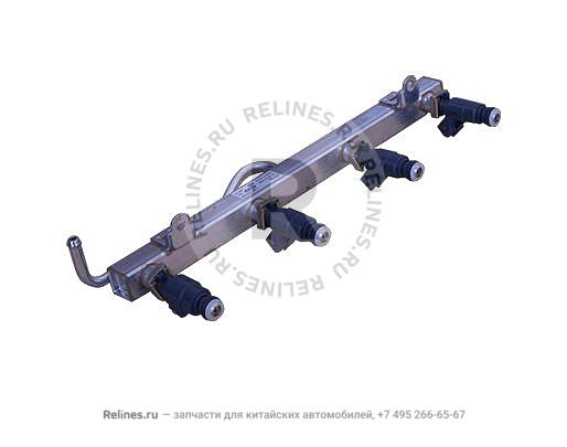 Fuel rail with injector assy