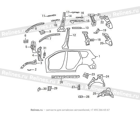 Body side assembly (RH)