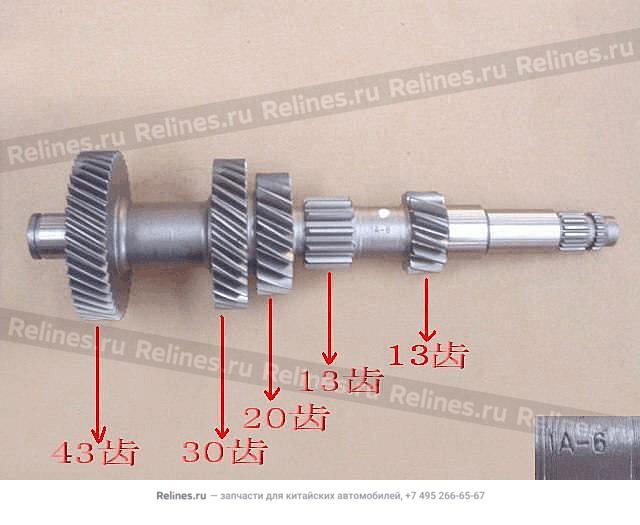 Вал КПП 4/4 промежуточный - ZM001A***1301-6