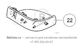 Нижняя правая облицовка заднего бампера