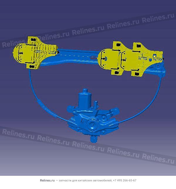 Механизм стеклоподъёмника задней левой двери - T15-***110