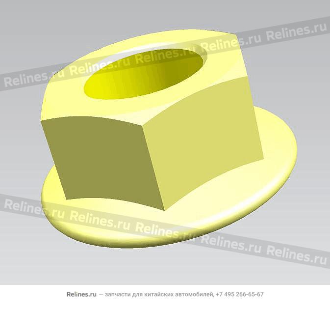 Hexagon nut with flange