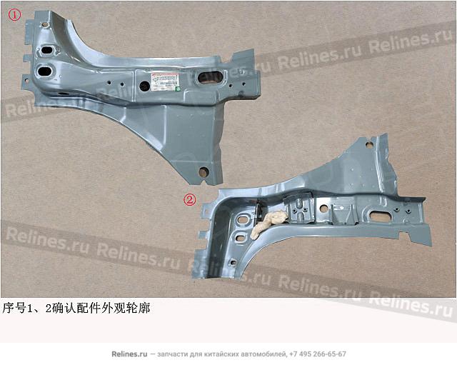 LWR reinf plate assy a pillar RH