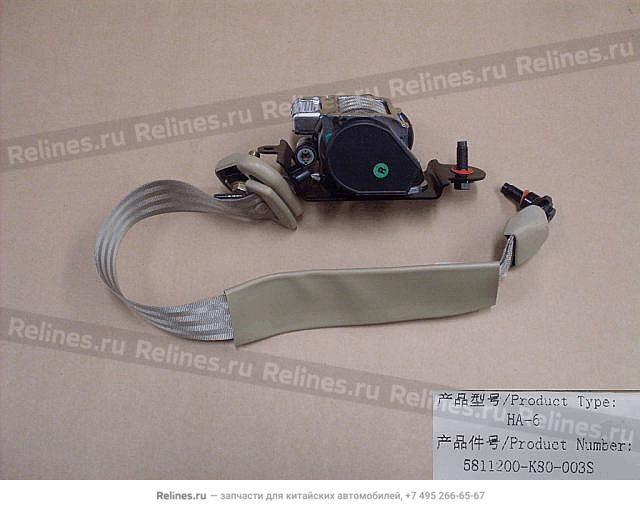 FR seat belt assy RH - 581120***0-003S