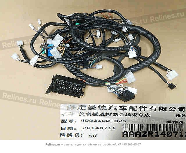 Inst panel&console harness assy