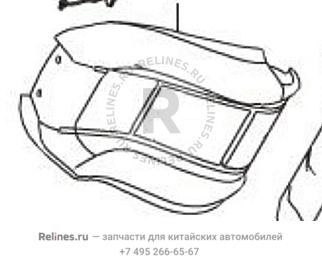Подушка в сборе,передняя спинка пассажирского сидения
