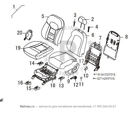 FR seat assy LH - 68001***Z08AC