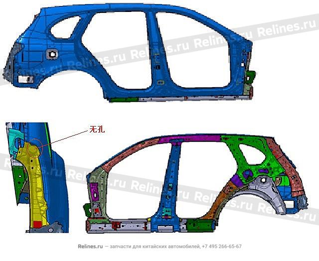 Side Wall assy RH - 54010***W09A