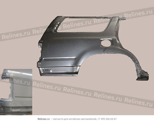Панель наружняя задняя правая с окном(под держатель запасного колеса) -