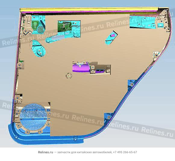 Дверная карта задняя левая с переключателями T1D