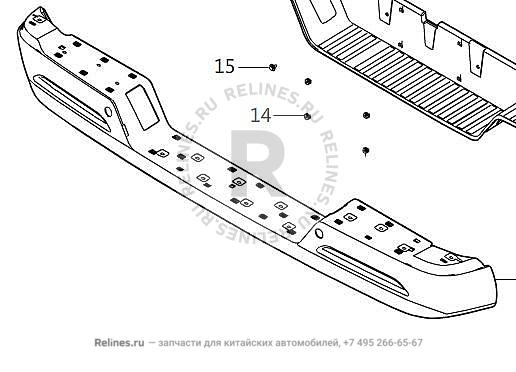 Бампер задний - 28041***W01A
