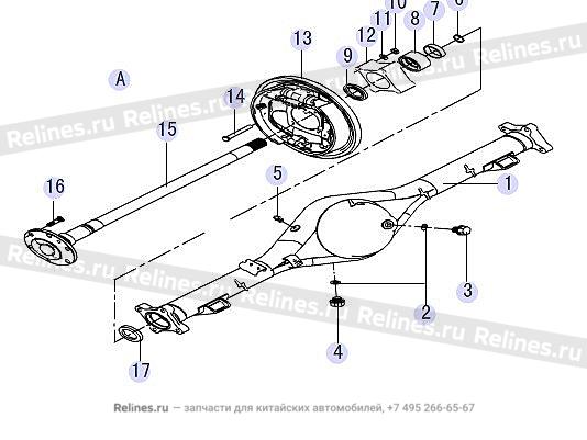 RR axle assy - 24000***01-B1