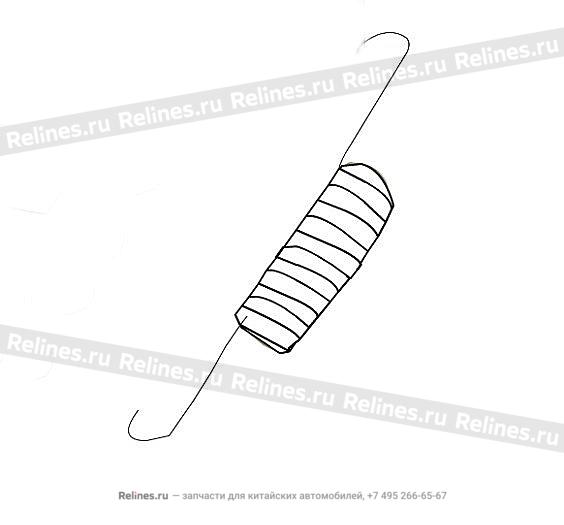 UPR return spring-brake shoe