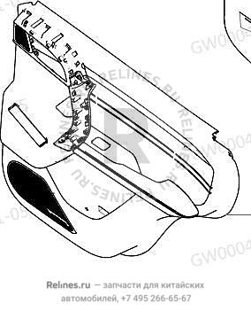 Обивка двери задняя правая - 620280***04A8P