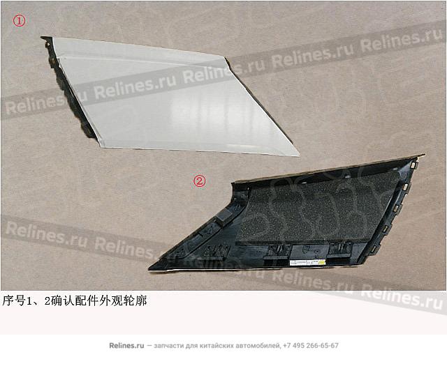 Side Wall glass trim panel assy RH - 54030***Y00A