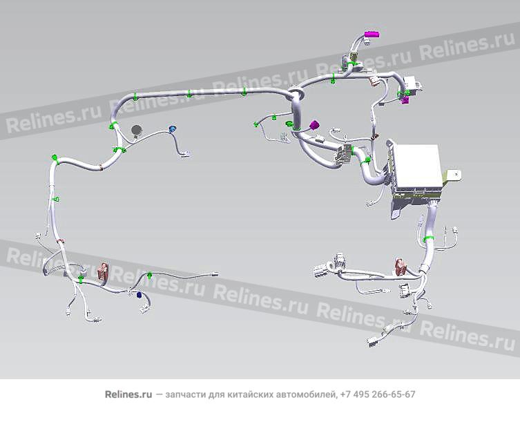 Wiring harness, engine compartment