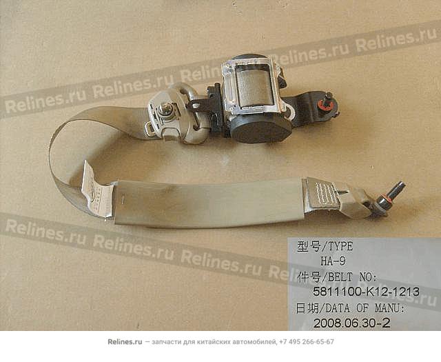 Front seat belt assembly LH - 581110***2-1213